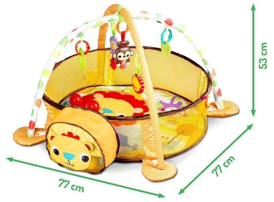 ECOTOYS Hrací deka s ohrádkou Lev