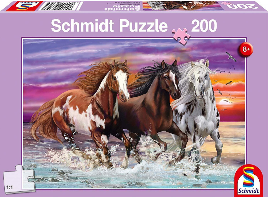 SCHMIDT Puzzle Trojice divokých koní 200 dílků