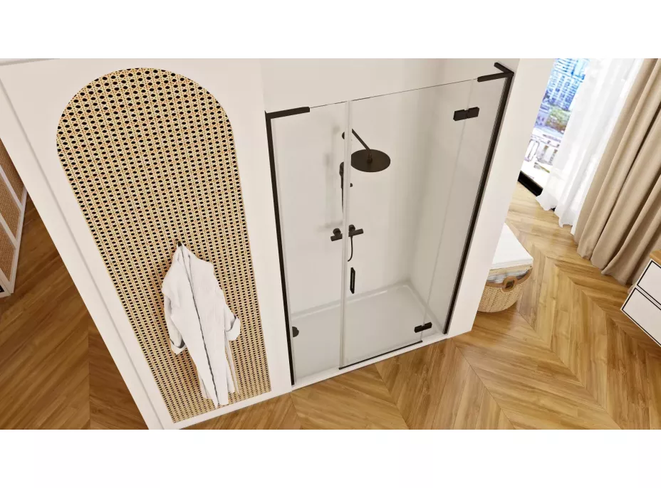 Sprchové dveře REA HUGO 130 cm - černé