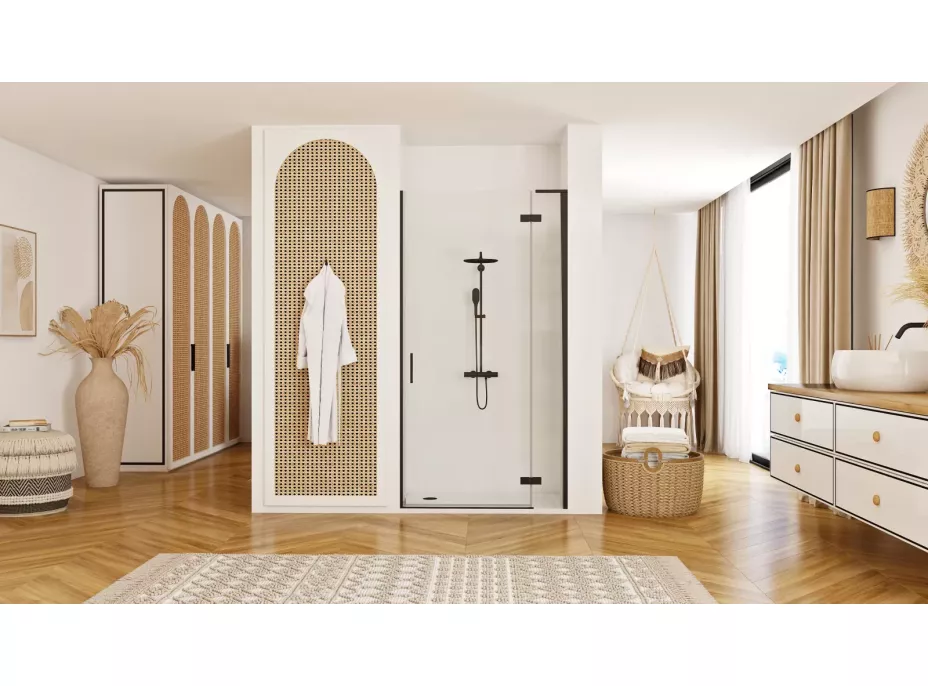 Sprchové dveře REA HUGO 90 cm - černé