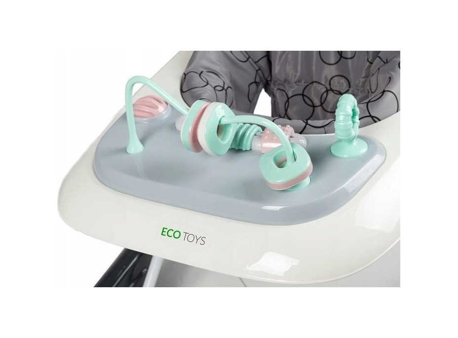 ECOTOYS Chodítko interaktivní šedobílé