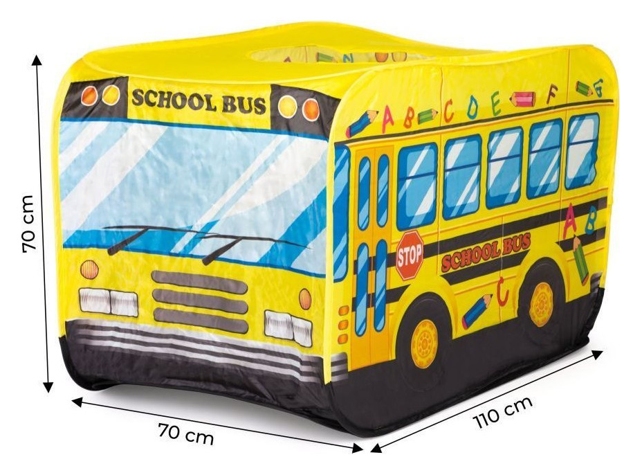 ECOTOYS Dětský stan na hraní Školní autobus