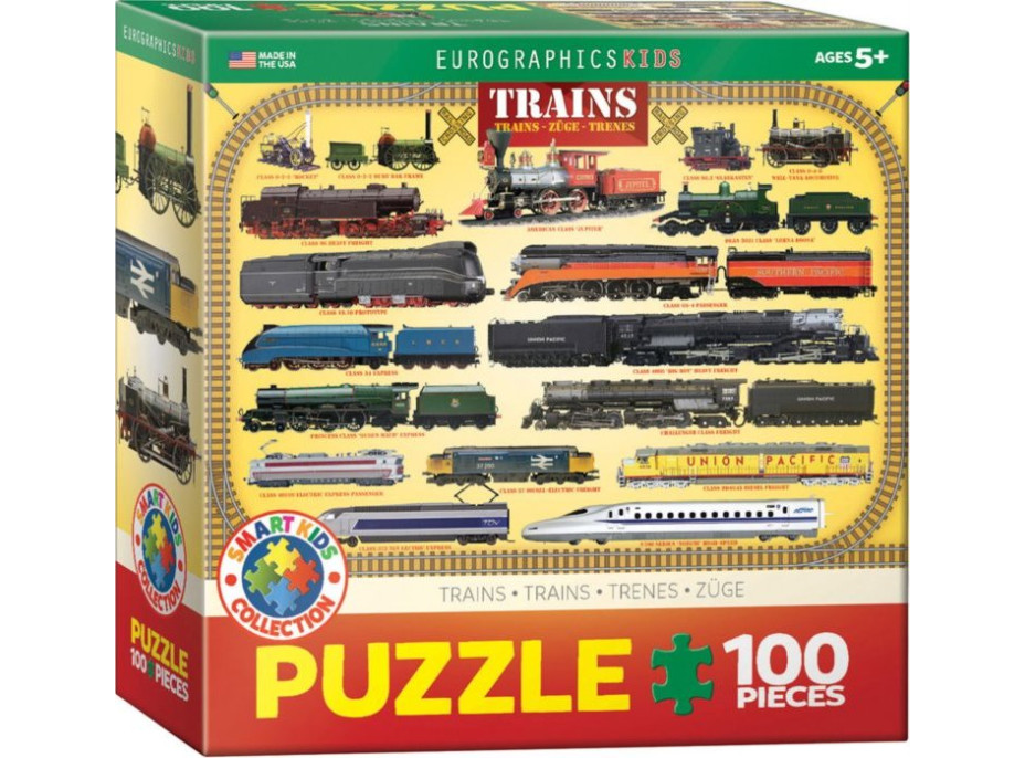 EUROGRAPHICS Puzzle Vlaky 100 dílků
