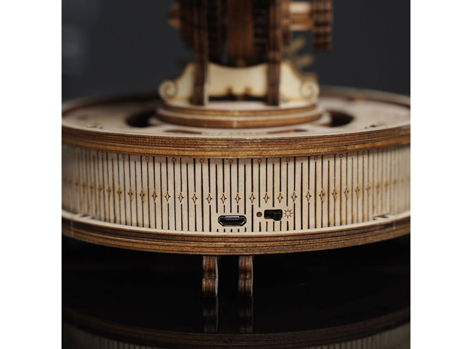 ROBOTIME Rokr Svítící 3D dřevěné puzzle Globus 180 dílků
