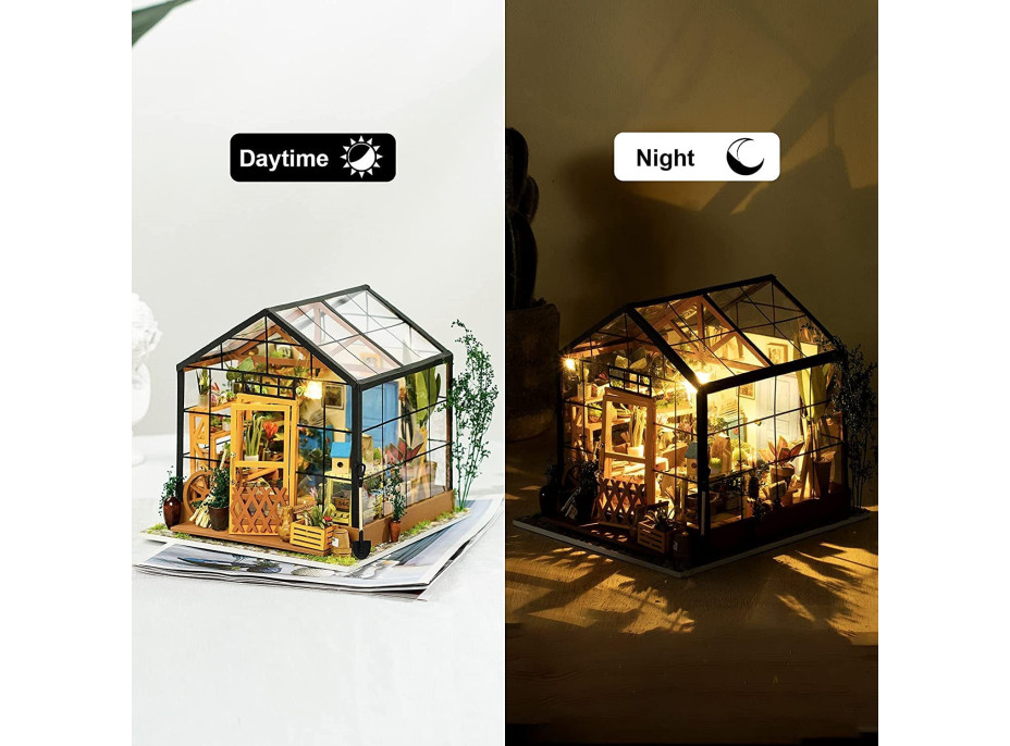 ROBOTIME Rolife DYI House: Katčin květinový skleník s LED osvětlením