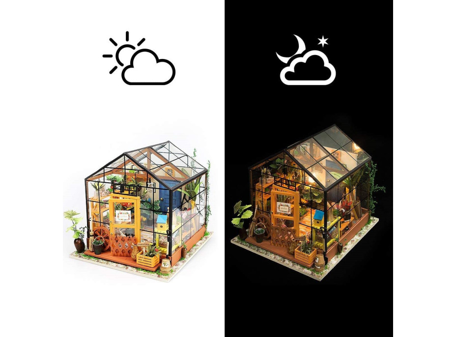 ROBOTIME Rolife DYI House: Katčin květinový skleník s LED osvětlením