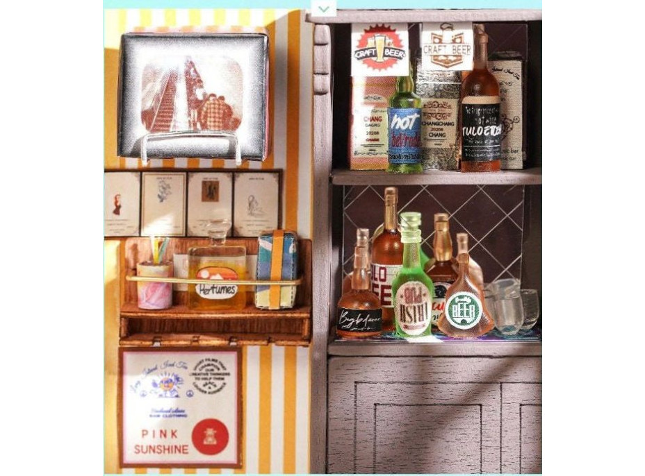 ROBOTIME Rolife DYI House: Light Music bar s LED osvětlením