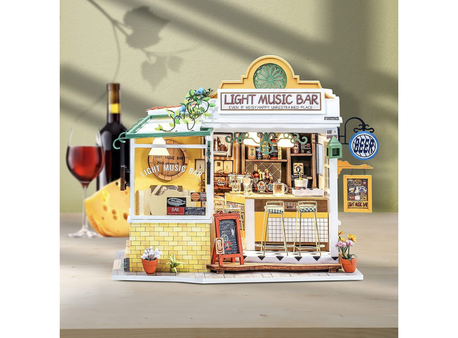 ROBOTIME Rolife DYI House: Light Music bar s LED osvětlením