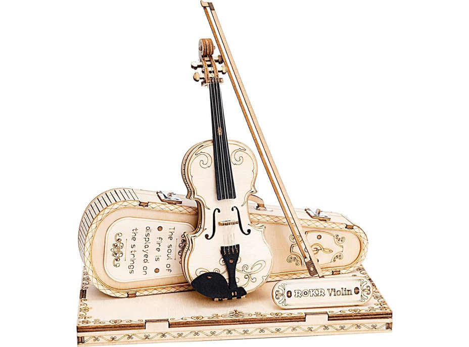 ROBOTIME Rokr 3D dřevěné puzzle Houslové Capriccio 82 dílků