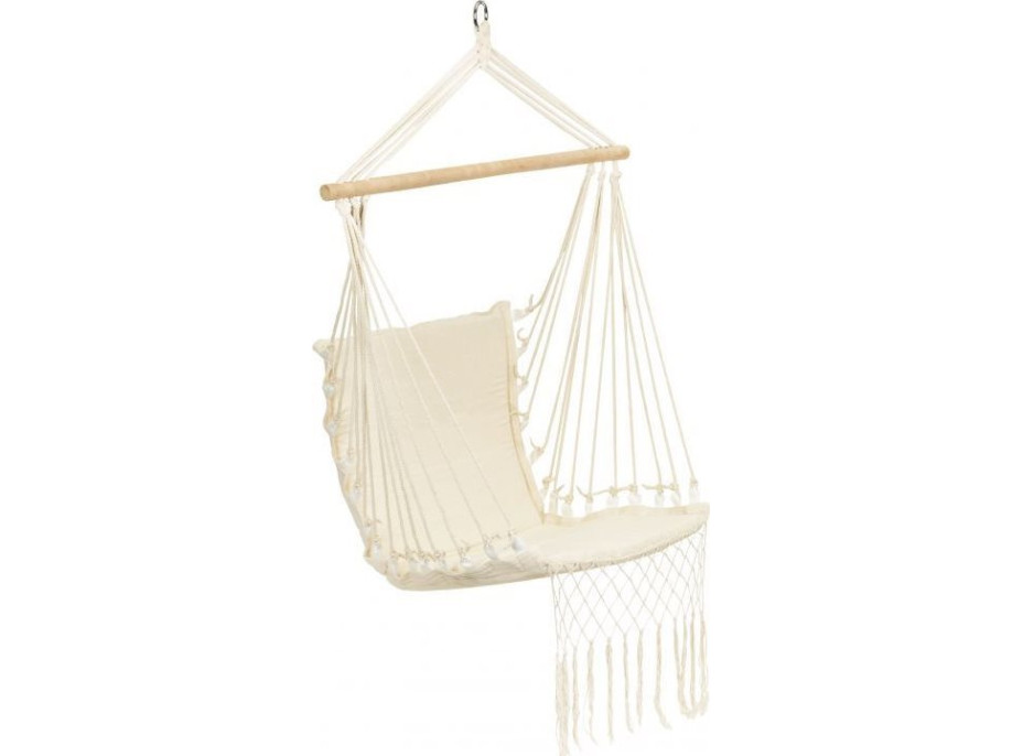 MODERN HOME Závěsné houpací křeslo Hamak Macramé Bílé