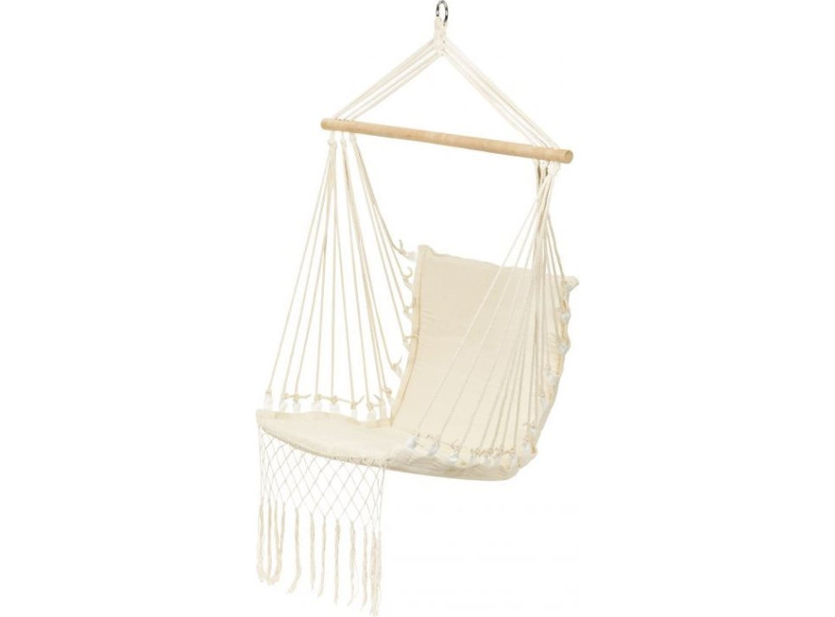 MODERN HOME Závěsné houpací křeslo Hamak Macramé Bílé