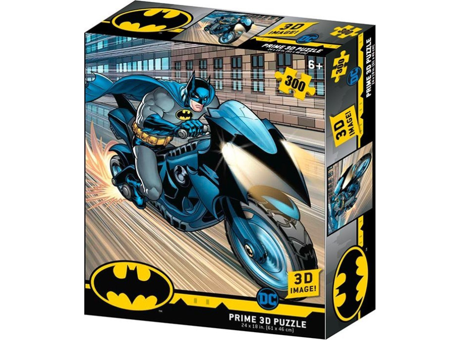 PRIME 3D Puzzle Batman: Batcycle 3D 300 dílků