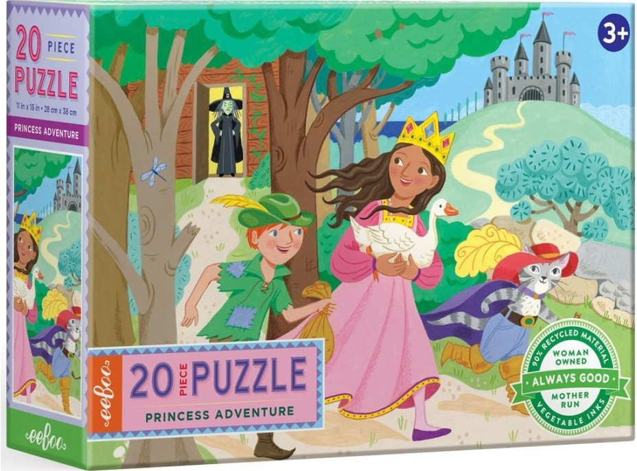 EEBOO Puzzle Princeznino dobrodružství 20 dílků