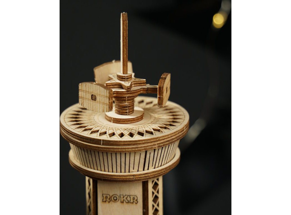 ROBOTIME Rokr 3D dřevěné puzzle Řídící věž letového provozu (hrací skříňka) 255 dílků