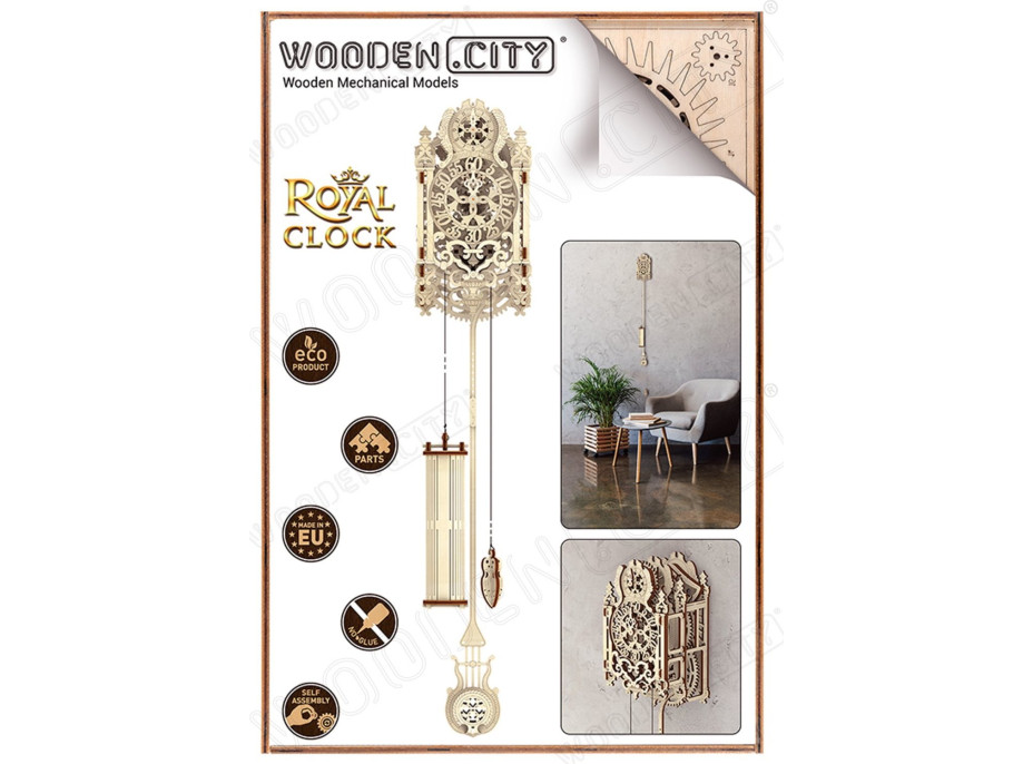 WOODEN CITY 3D puzzle Královské hodiny 126 dílů