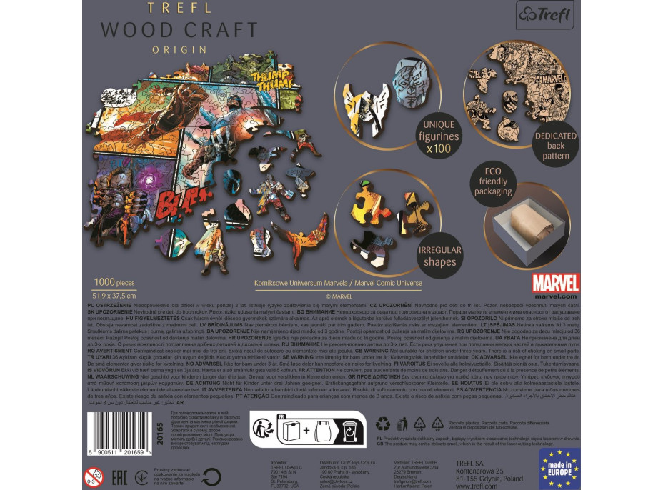 TREFL Wood Craft Origin puzzle Marvel Avengers 1000 dílků