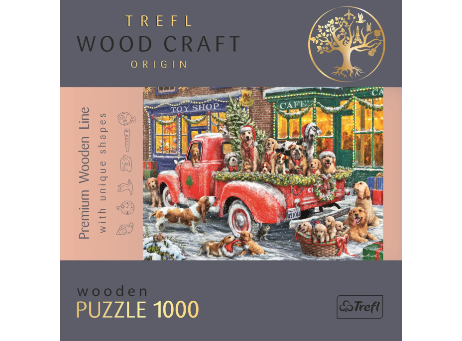 TREFL Wood Craft Origin puzzle Santovi malí pomocníci 1000 dílků