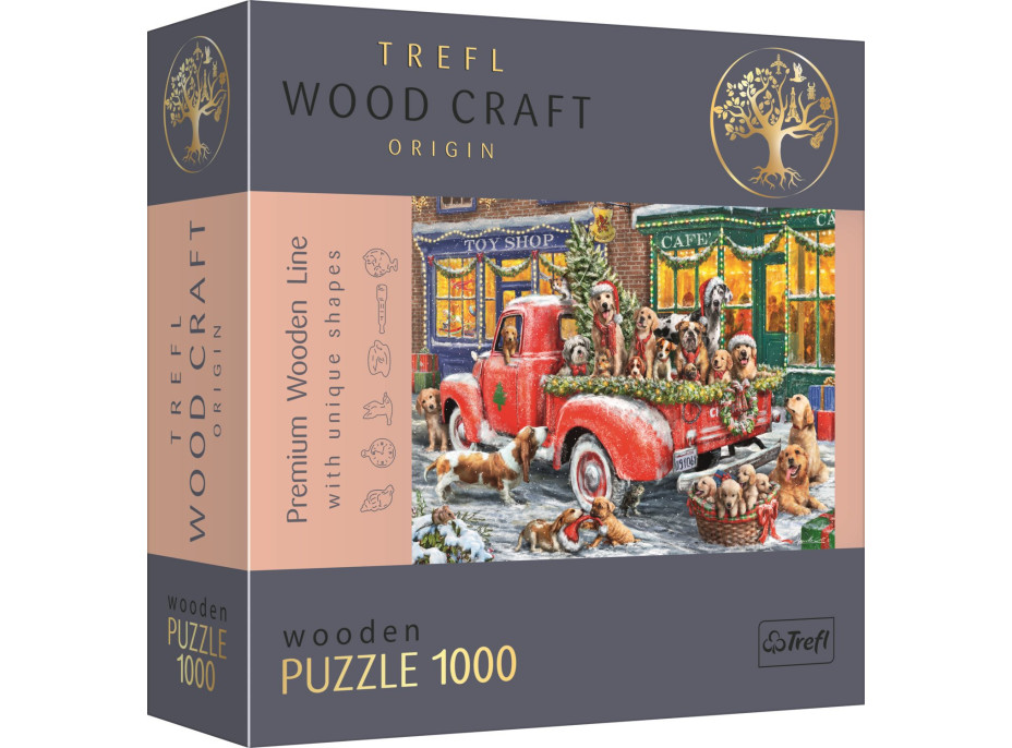 TREFL Wood Craft Origin puzzle Santovi malí pomocníci 1000 dílků