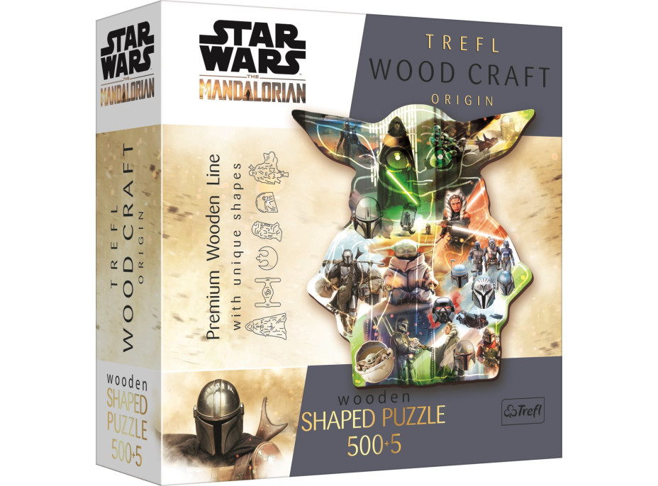 TREFL Wood Craft Origin puzzle The Mandalorian: Záhadný Grogu 505 dílků