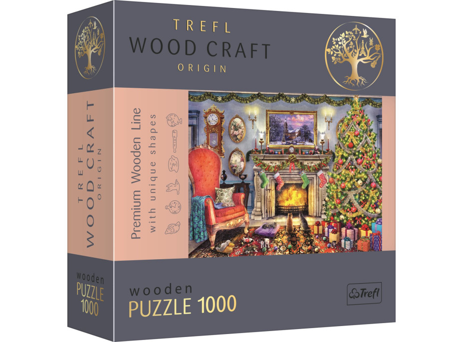 TREFL Wood Craft Origin puzzle U krbu 1000 dílků