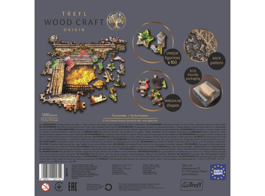 TREFL Wood Craft Origin puzzle U krbu 1000 dílků