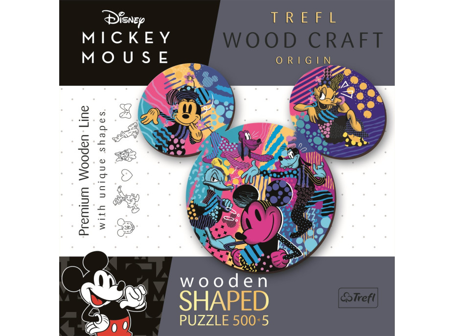 TREFL Wood Craft Origin puzzle Mickey Mouse 505 dílků