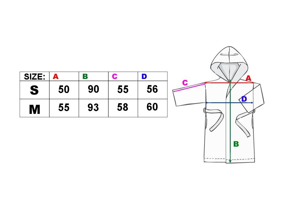Dámský župan SNOW červený vzor
