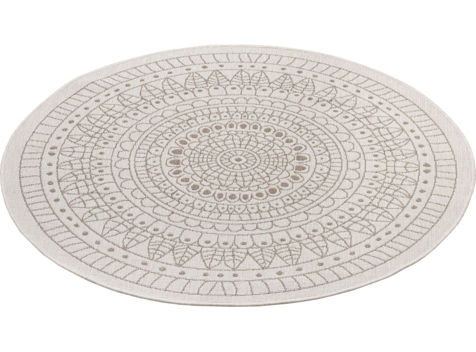 Kusový koberec Twin-Wendeteppiche 105475 Linen kruh