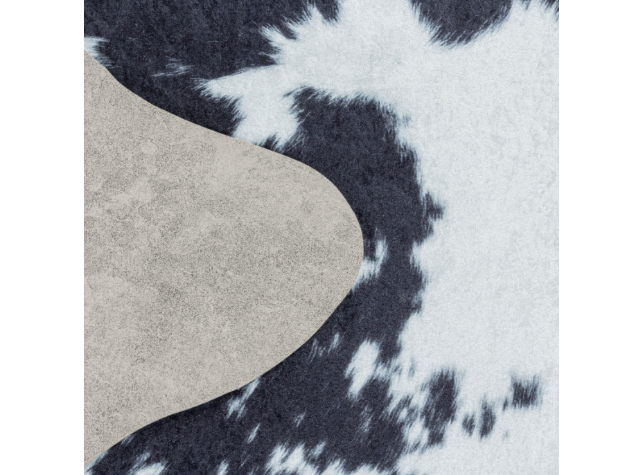 Kusový koberec Etosha 4114 black (tvar kožešiny)