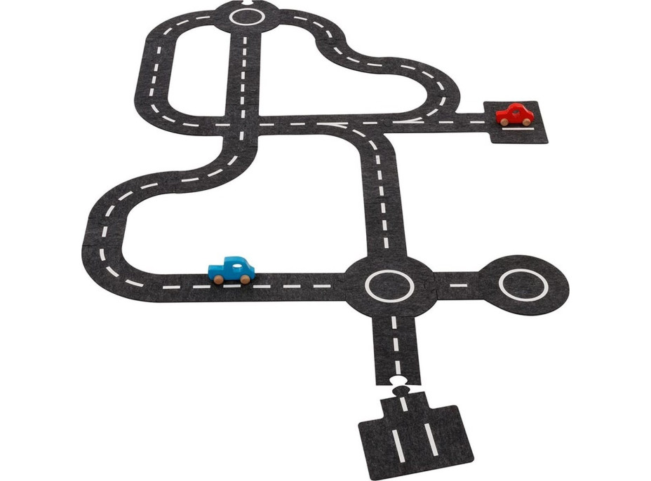 GOKI Podlahové obrysové puzzle Silnice 30 dílků