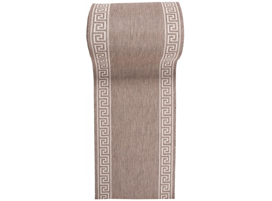 Sisalový PP běhoun GREEK - taupe/béžový 70x400 cm