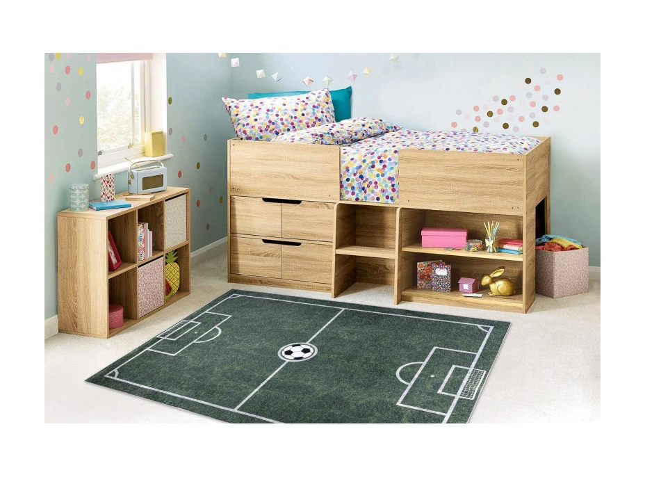 Dětský kusový koberec Bambino 2138 Football green