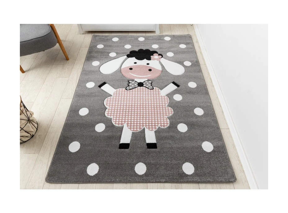 Dětský kusový koberec Petit Dolly sheep grey