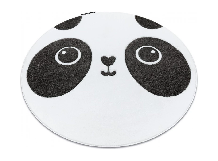 Dětský kusový koberec Petit Panda white kruh
