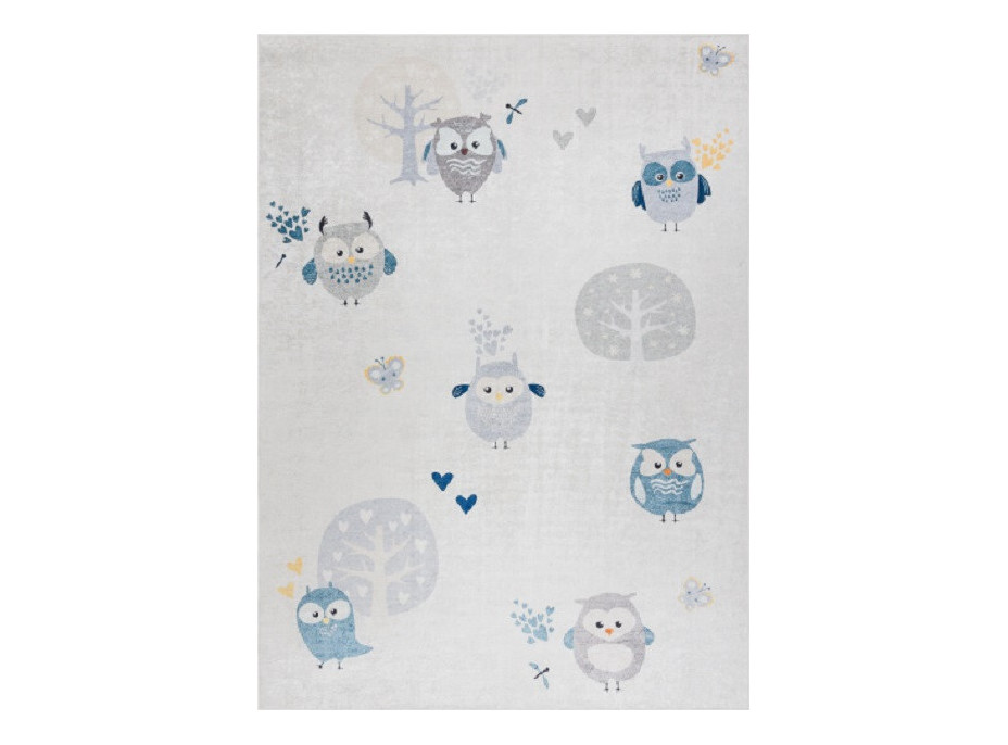 Dětský kusový koberec Bambino 1161 Owls grey