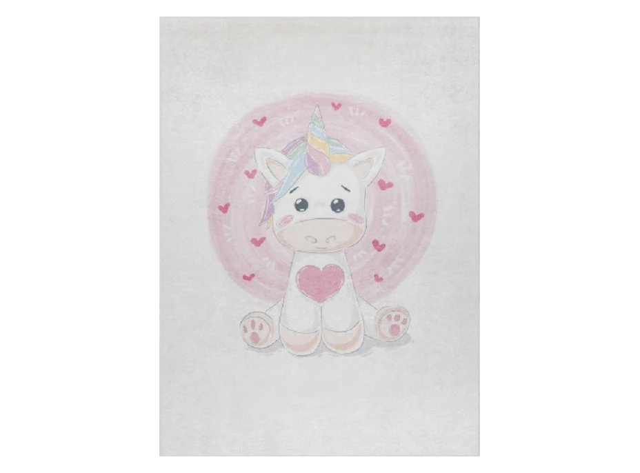 Dětský kusový koberec Bambino 1128 Unicorn cream