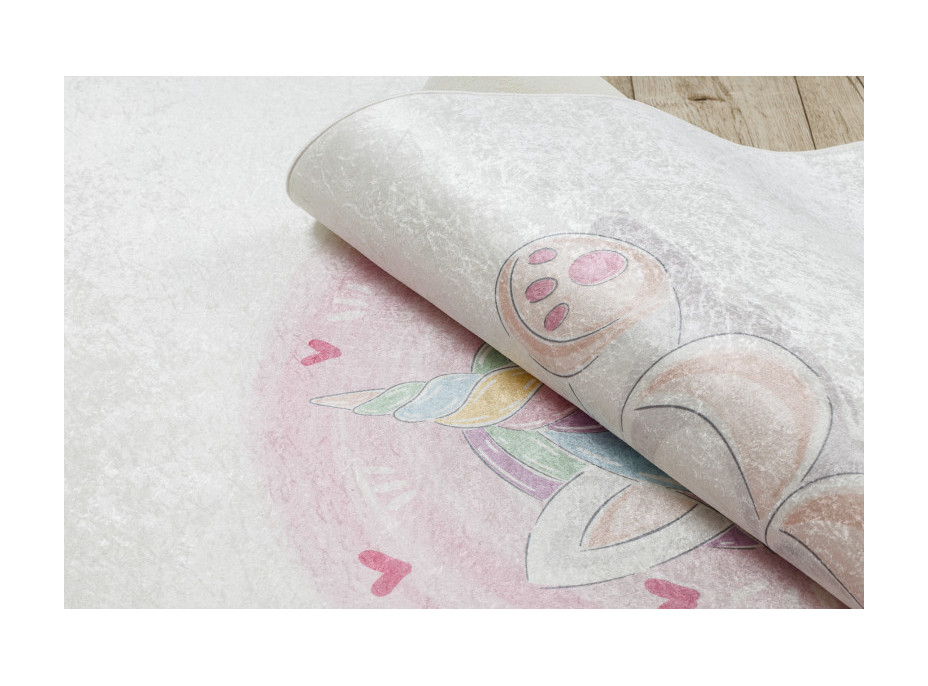 Dětský kusový koberec Bambino 1128 Unicorn cream