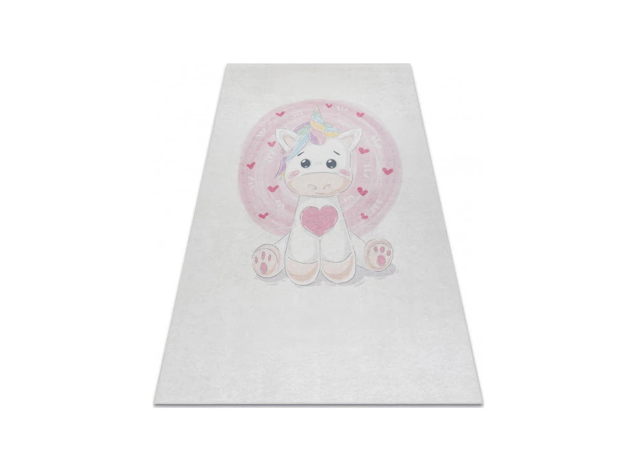 Dětský kusový koberec Bambino 1128 Unicorn cream