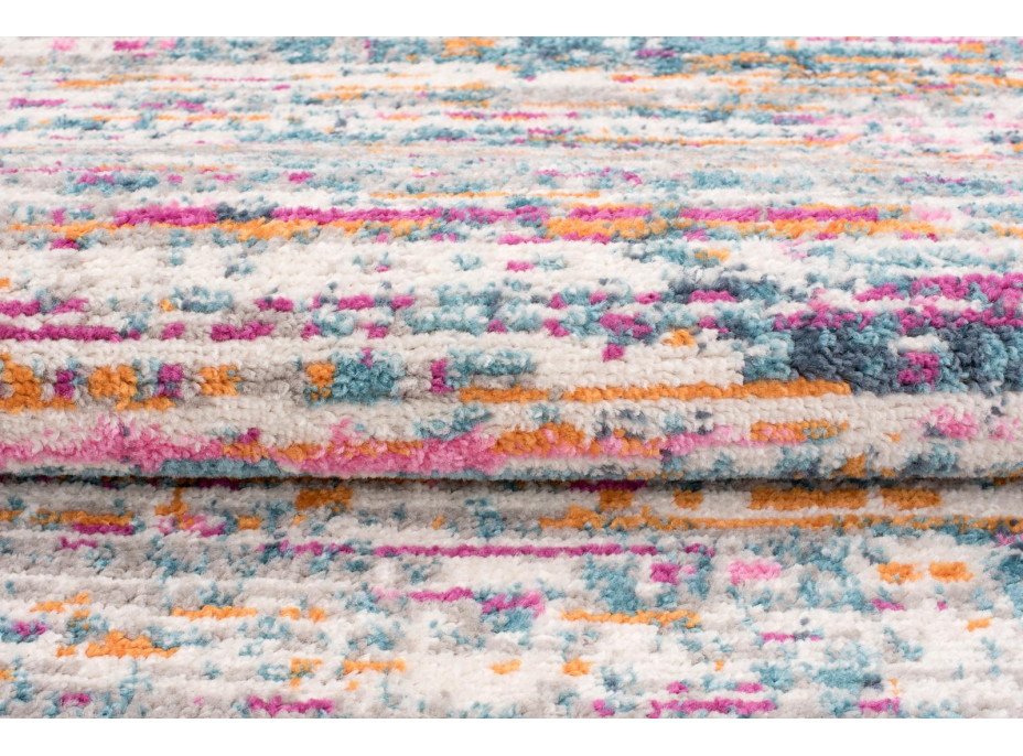 Kusový koberec AZUR static - šedý/růžový/modrý