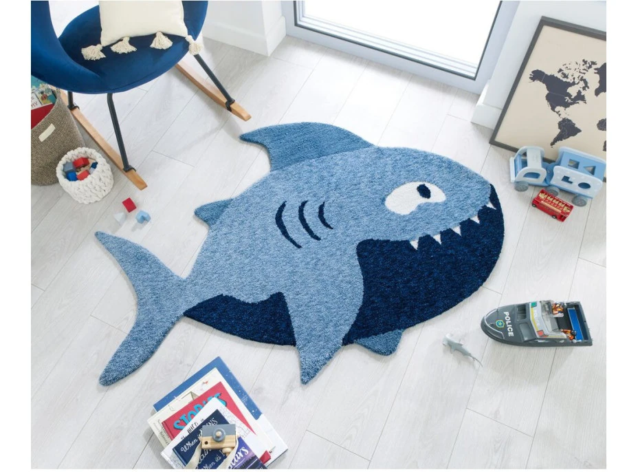 Kusový koberec Zest Kids Shark Blue