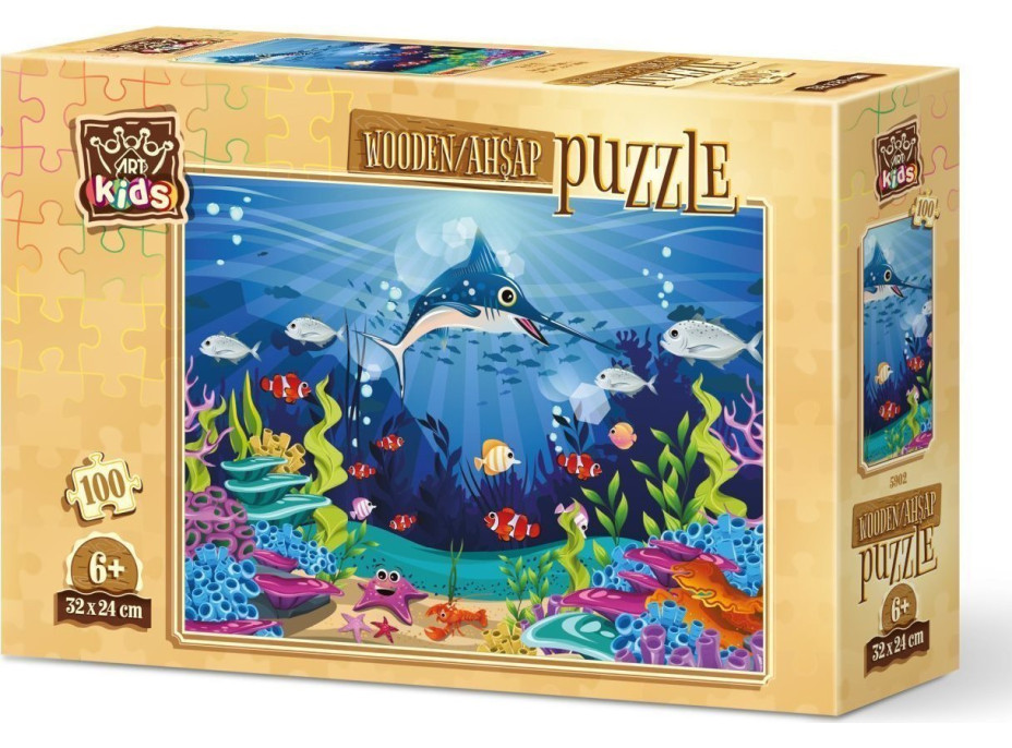 ART PUZZLE Dřevěné puzzle Podvodní shon 100 dílků