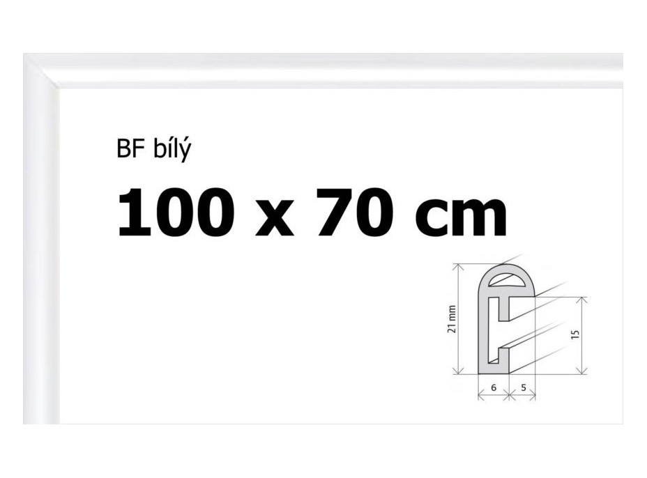 BFHM Plastový rám na puzzle 100x70cm - bílý BFHM Plastový rám na puzzle 100x70cm - bílý