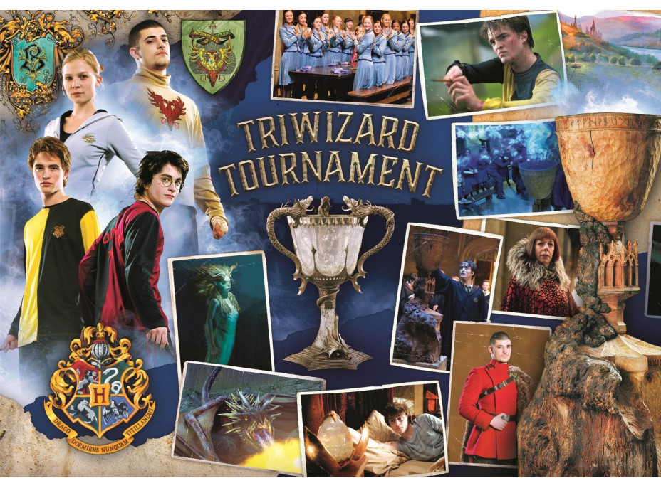 TREFL Puzzle Harry Potter: Turnaj tří kouzelníků, Famfrpál a Bradavice 400 + 500 + 600 dílků