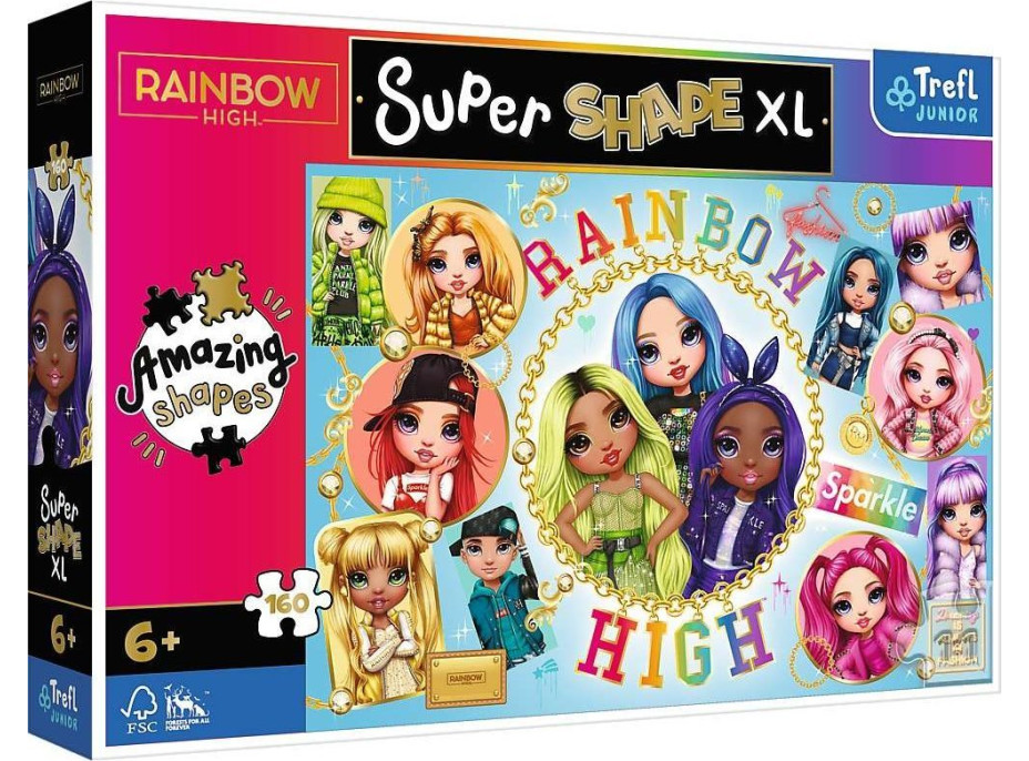 TREFL Puzzle Super Shape XL Rainbow High 160 dílků