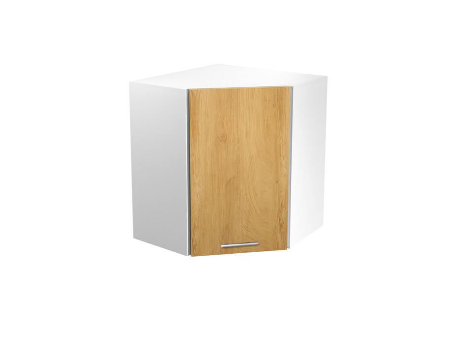 Závěsná rohová kuchyňská skříňka VITO - 60x72x30 cm - dub medový