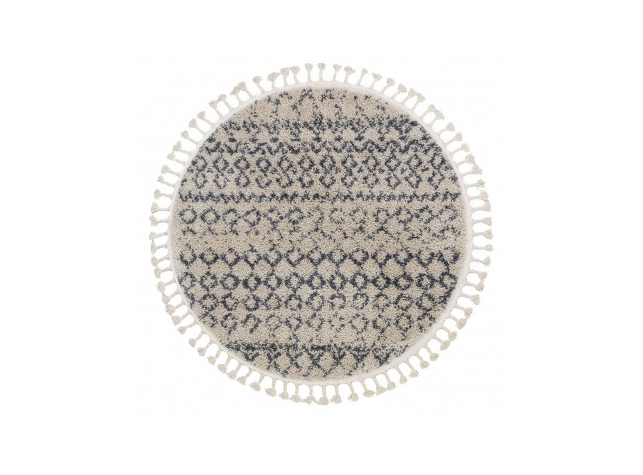 Kusový koberec Berber Agadir G0522 cream and grey kruh