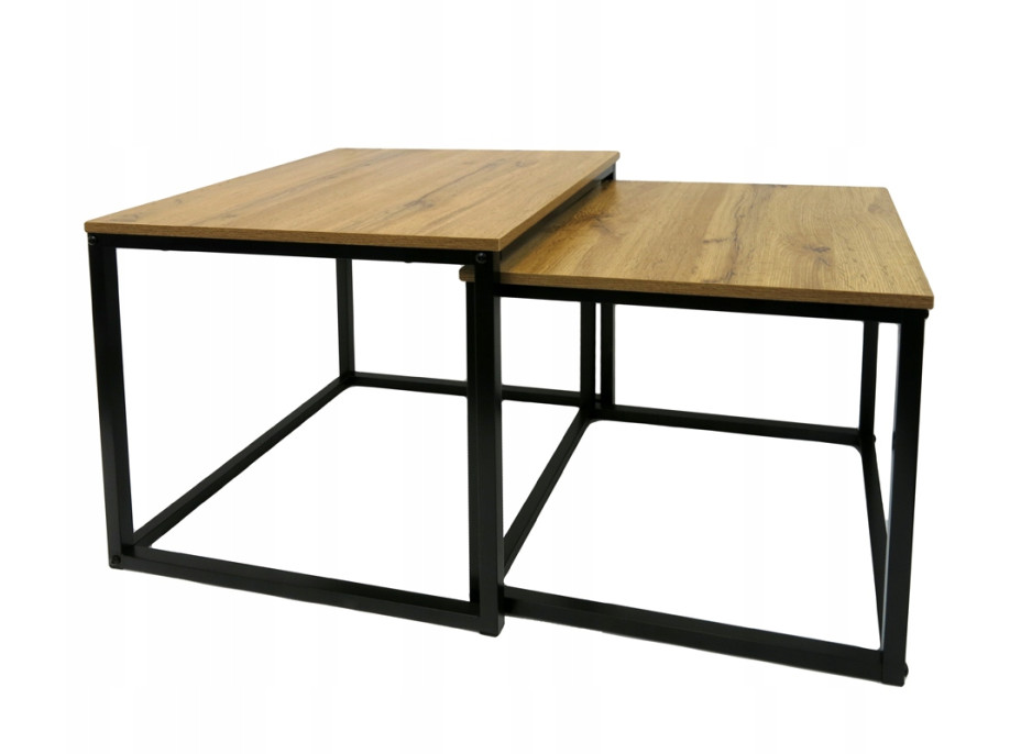 Konferenční stolek DUO CUBE - dub přírodní/černý