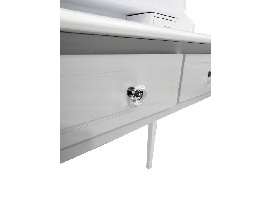 Toaletní stolek QUEEN TL2102 s taburetem - bílý