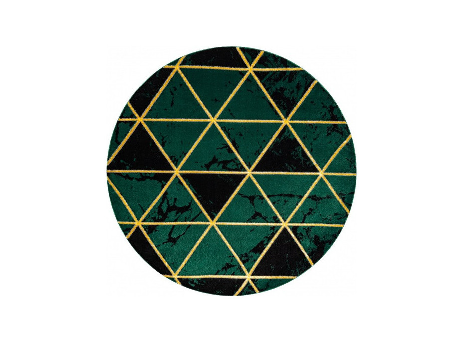 Kusový koberec Emerald 1020 green and gold kruh