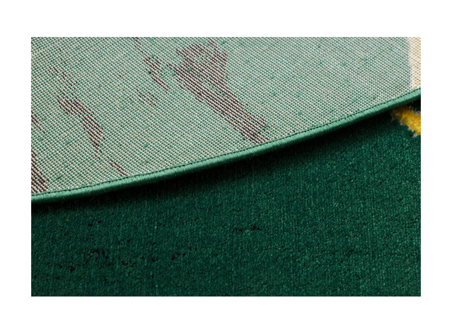 Kusový koberec Emerald geometric 1012 green and gold kruh